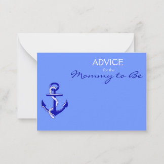 Blue Nautical Advice for the mammams to be Kaart