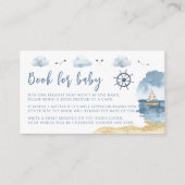 Blue Nautical Ahoy Het is een jongensboek voor bab Informatiekaartje (Voorkant)