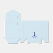 Blue Nautical Anchor Beach Destination Wedding Bedankdoosjes (Uitgevouwen)