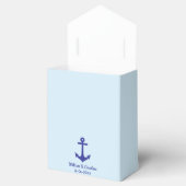 Blue Nautical Anchor Beach Destination Wedding Bedankdoosjes (Geopend)