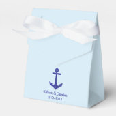 Blue Nautical Anchor Beach Destination Wedding Bedankdoosjes (Voorkant Zijde)