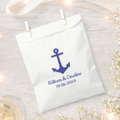 Blue Nautical Anchor Beach Destination Wedding Bedankzakje (Geknipt)