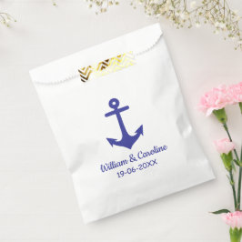 Blue Nautical Anchor Beach Destination Wedding Bedankzakje