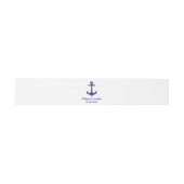 Blue Nautical Anchor Beach Destination Wedding Uitnodigingen Wikkel (Vlak)