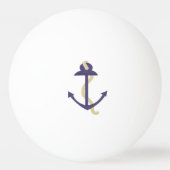 Blue Nautical Anchor Pingpongbal (Achterkant)
