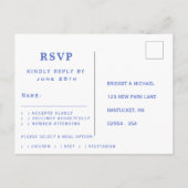 Blue Nautical Anchor | RSVP Weddenschap Uitnodiging Briefkaart (Achterkant)