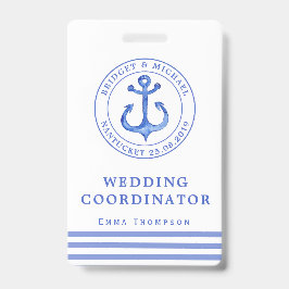 Blue Nautical Anchor | Weddenschap Badge