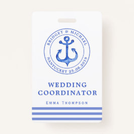 Blue Nautical Anchor | Weddenschap Badge