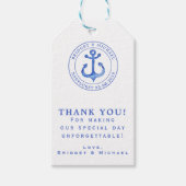 Blue Nautical Anchor | Weddenschap Hartelijk dank Cadeaulabel (Voorkant)