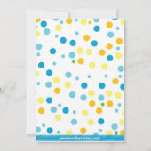 Blue nautical bubble Baby shower Invitation Kaart (Achterkant)