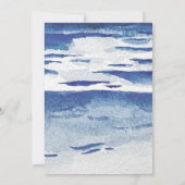 Blue Nautical Coastal Zee Bridal Shower Invitation Kaart (Achterkant)