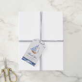 Blue Nautical Coastal Zee Vrijgezellenfeest Cadeaulabel (Met Touw)