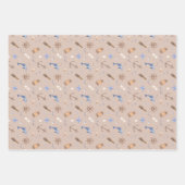 Blue Nautical Coastal Zee Vrijgezellenfeest Inpakpapier Vel (Voorkant 3)