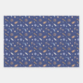 Blue Nautical Coastal Zee Vrijgezellenfeest Inpakpapier Vel (Voorkant 2)