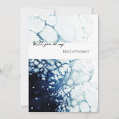 Blue Nautical Destination Maid of Honor proposal Kaart (Voorkant)