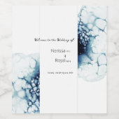 Blue Nautical Destination the Wedding of Wijn Etiket (Enkel label)