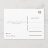 Blue Nautical Destination Wedding Bedankt Briefkaart (Achterkant)