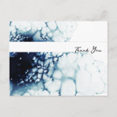 Blue Nautical Destination Wedding Bedankt Briefkaart (Voorkant)