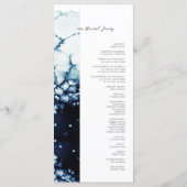 Blue Nautical Destination Wedding Flat Programmakaart (Achterkant)
