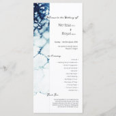 Blue Nautical Destination Wedding Flat Programmakaart (Voorkant)