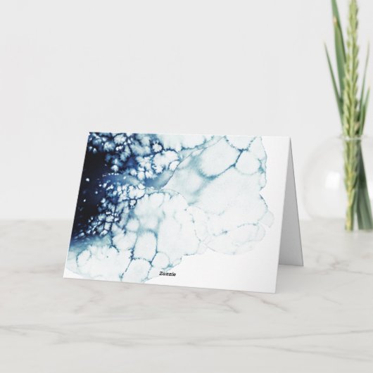 Blue Nautical Destination Wedding Folded Bedankkaart (Achterkant)