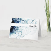 Blue Nautical Destination Wedding Folded Bedankkaart (Voorkant)