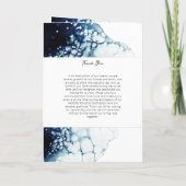Blue Nautical Destination Wedding Folded Programma (Achterkant)
