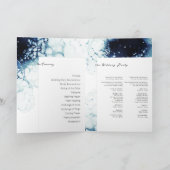 Blue Nautical Destination Wedding Folded Programma (Binnen)