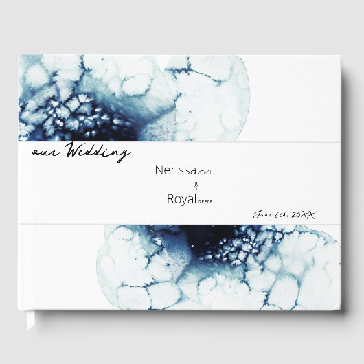 Blue Nautical Destination Wedding Gastenboek (Voorkant)