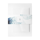 Blue Nautical Destination Wedding Monogram Uitnodigingen Wikkel (Voorkant Voorbeeld)