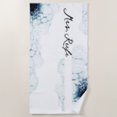 Blue Nautical Destination Wedding Mrs. Strandlaken (Voorkant)