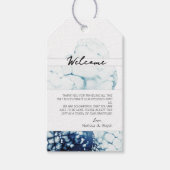 Blue Nautical Destination Wedding Welcome Cadeaulabel (Voorkant)