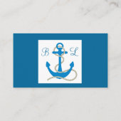 Blue Nautical Enclosure Kaarten (Achterkant)