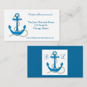 Blue Nautical Enclosure Kaarten (Voorkant / Achterkant)