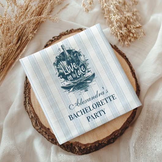 Blue Nautical Lake Bachelorette Party Servet