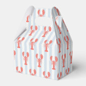 Blue Nautical Lobster Favoriete Boxen Bedankdoosjes (Achterkant)