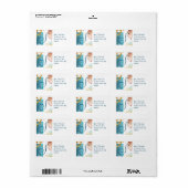Blue Nautical Monogram Etiket (Full Sheet)