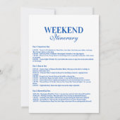 Blue Nautical Party Theme Kaart (Achterkant)