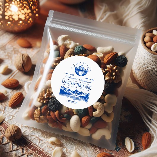 Blue Nautical Party Theme Ronde Sticker