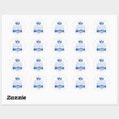 Blue Nautical Party Theme Ronde Sticker (Vel)