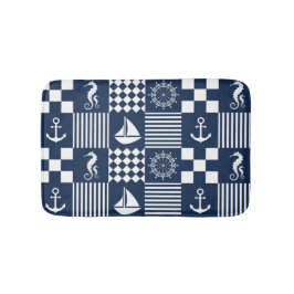 Blue Nautical Pattern Badmat