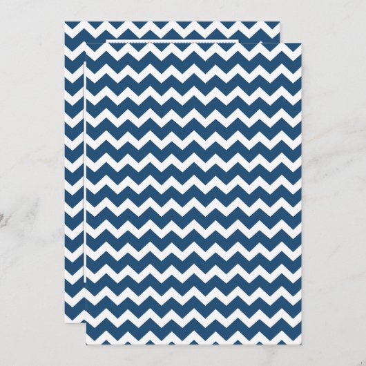 Blue Nautical Rehearings Dinner Party Kaart (Voorkant / Achterkant)