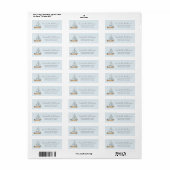 Blue Nautical Return Address Etiket (Full Sheet)