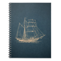 Blue Nautical Sailboat Art