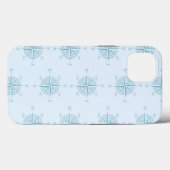 Blue Nautical Sailing Compass Case-Mate iPhone Case (Achterkant (horizontaal))