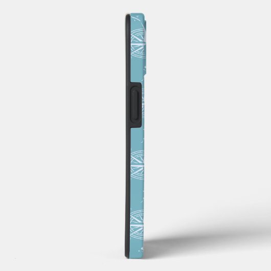 Blue Nautical Sailing Compass Case-Mate iPhone Case (Achterkant / Rechts)