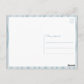 Blue Nautical Seashell Beach Weddenschap bedankt Briefkaart (Achterkant)