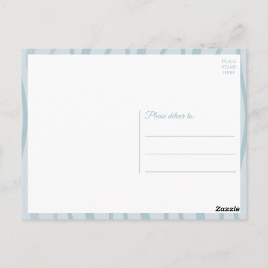 Blue Nautical Seashell Beach Weddenschap bedankt Briefkaart (Achterkant)