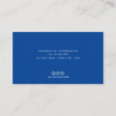 Blue Nautical Standard, 3,5 inch x 2,0 inch Visite Visitekaartje (Achterkant)