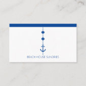 Blue Nautical Standard, 3,5 inch x 2,0 inch Visite Visitekaartje (Voorkant)